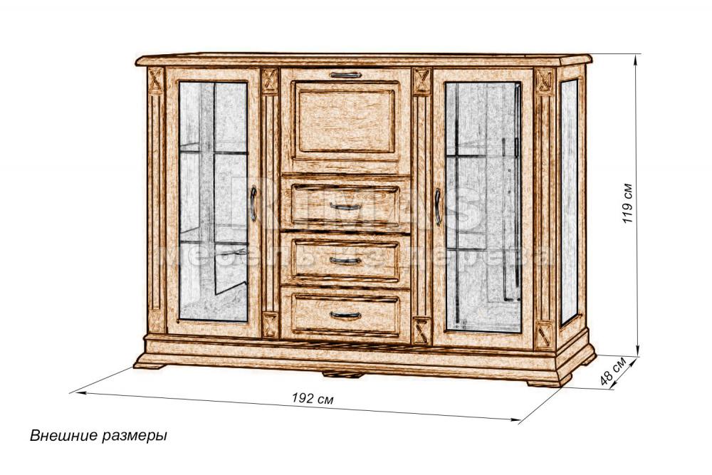 Тумба «Овьедо тв» из массива дерева