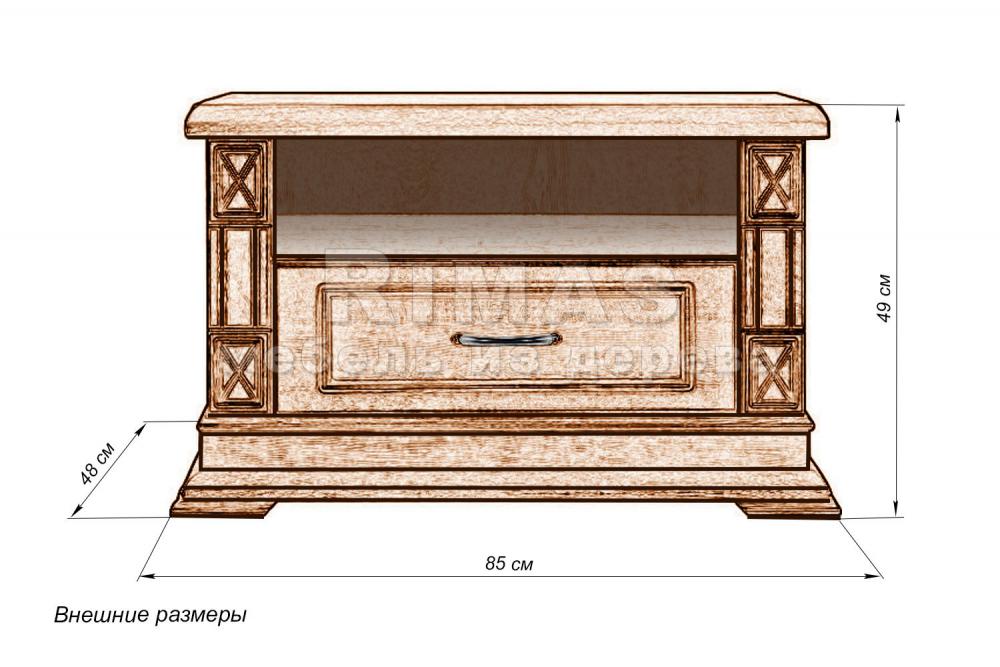 Тумба «Овьедо тв 4» из массива дерева