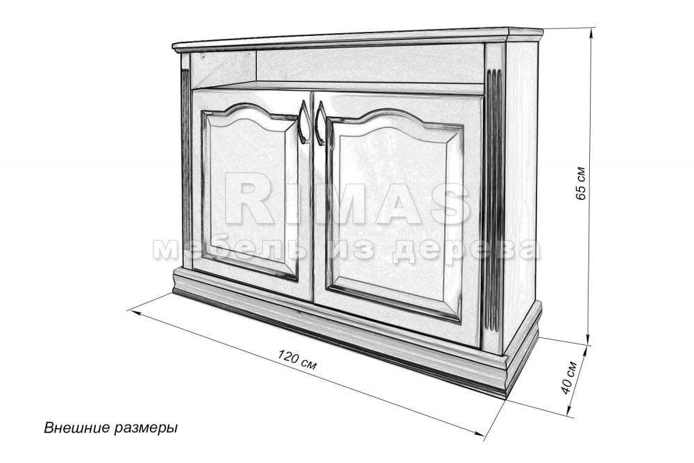 Тумба «Палермо тв» из массива дерева