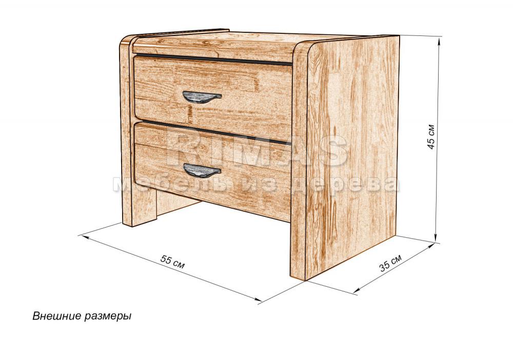 Тумба «Рим» из массива дерева