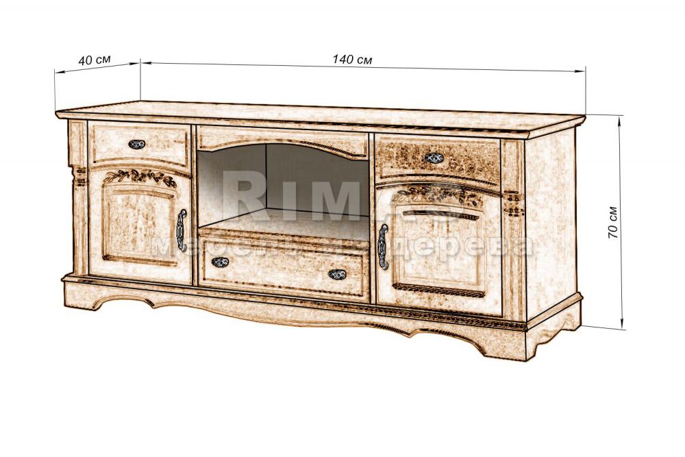 Тумба «Валео тв» из массива дерева